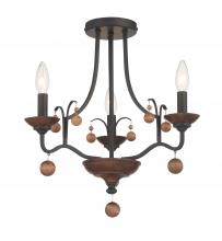 Minka-Lavery 2662-723 - COLONIAL CHARM - 3 LIGHT SEMI FLUSH