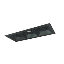 Nora NMIOT-13-B-AAA-35X-10-B - Iolite MLS 3-Head Trim Kit, Black Flange, 3500K, 1000lm, Black Adj. Snoot Trims
