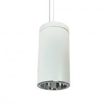 Nora NYLS3-6C1L335NC12CCW/PEM - 6" Sapphire III Cable Mount White Cylinder Pre-Wired for EM Driver, Clear Reflector/Clear