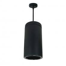 Nora NYLS3-6P1L435FP01BBB - 6" Sapphire III Pendant Mount Black Cylinder, Black Reflector/Black Flange, 120V; Phase Dimming,