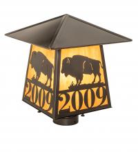 Meyda Blue 250013 - 12" Square Personalized Buffalo Post Mount