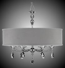 American Brass & Crystal CH5486-O-37G-38G-ST-PG - 28 inch Kensington Empire Drum Shade Chandelier