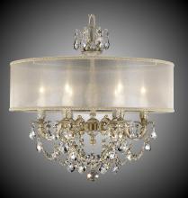 American Brass & Crystal CH6522-O-03G-PI-PG - 6 Light Llydia Chandelier