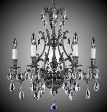 American Brass & Crystal CH9631-A-10W-PI - 6 Light Chateau Chandelier