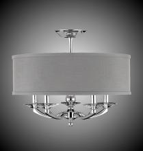 American Brass & Crystal FM5434-35S-ST-PG - 19 inch Kensington Drum Shade Flush Mount