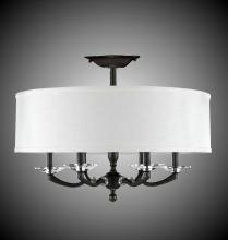 American Brass & Crystal FM5435-32G-ST-GL - 24 inch Kensington Drum Shade Flush Mount