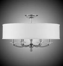 American Brass & Crystal FM5436-35S-36G-ST-PG - 28 inch Kensington Drum Shade Flush Mount