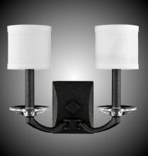 American Brass & Crystal WS5482-36G-ST-GL - 2 Light Kensington Wall Sconce with Shades