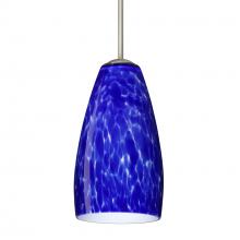 Besa Lighting 1BT-150986-MED-SN - Besa Chrissy Pendant Satin Nickel Blue Cloud 1x50W MAX E26 Base