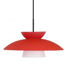 Besa Lighting 1JC-451331-BK - Besa Trilo 15 Pendant Black Red Matte 1x75W MAX E26 Base