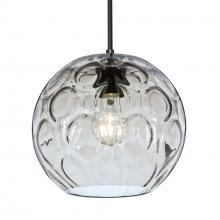 Besa Lighting 1JC-BOMYCL-BK - Besa Bombay Cord Pendant, Clear, Black Finish, 1x60W MAX E26 Base