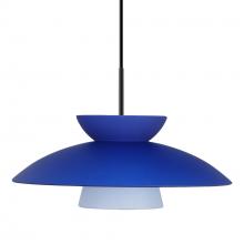 Besa Lighting 1JT-451323-BK - Besa Trilo 15 Pendant Black Blue Matte 1x75W MAX E26 Base