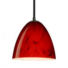 Besa Lighting 1TT-4470MA-BK - Besa Vila Stem Pendant Black Magma 1x60W MAX E26 Base