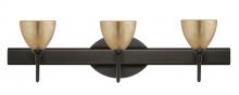 Besa Lighting 3SW-1758GF-LED-BR - Besa Divi Wall 3SW Gold Foil Bronze 3x5W LED