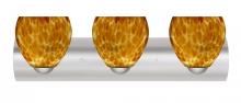 Besa Lighting 3WZ-412218-SN - Besa Wall Bolla Satin Nickel Amber Cloud 3x60W Medium Base