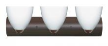 Besa Lighting 3WZ-757207-BR - Besa Wall Sasha Bronze Opal Matte 3x75W Medium Base