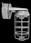 RAB Lighting VXBR200S-3/4 - VAPORPROOF VXBR 200W WALL BRACKET 4 INCHES BOX 3/4 INCH SILVER WITH GLASS GLOBE