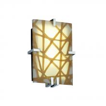 Justice Design Group 3FRM-5551-CONN-MBLK - Clips Rectangle Wall Sconce (ADA)