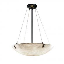 Justice Design Group CLD-9662-25-MBLK-F1 - 24" Pendant Bowl w/ Pair Cylindrical Finials