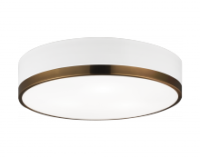 Matteo Lighting M14303WHAG - Trydor White and Aged Gold Brass Ceiling Mount