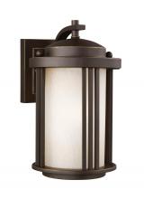 Generation Lighting 8547901EN3-71 - Crowell contemporary 1-light LED outdoor exterior small wall lantern sconce in antique bronze finish
