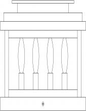 Arroyo Craftsman BOC-14CLR-RC - 14" Bournemouth Column Mount