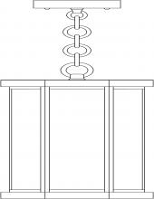 Arroyo Craftsman LYH-7CLR-MB - 7" Lyon Pendant