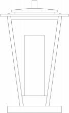Arroyo Craftsman BRC-10CLR/CS-VP - 10" brighton column mount