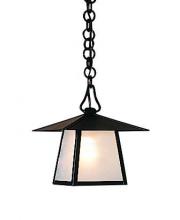 Arroyo Craftsman CH-8TTN-BK - 8" carmel pendant with t-bar overlay
