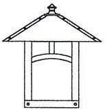 Arroyo Craftsman EW-16TWO-P - 16" evergreen flush wall mount with t-bar overlay