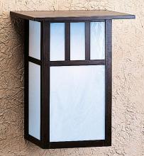 Arroyo Craftsman HS-12DTWO-P - 12" huntington sconce with roof and double t-bar overlay