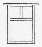 Arroyo Craftsman MW-10TTN-S - 10" mission flush wall mount with t-bar overlay