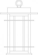 Arroyo Craftsman OPH-9WO-S - 9" oak park pendant