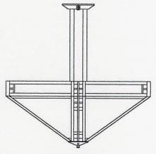 Arroyo Craftsman PCH-36CR-BZ - 36" prairie inverted chandelier