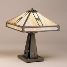 Arroyo Craftsman PTL-16OCR-BK - 16" pasadena table lamp with oak tree filigree