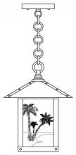 Arroyo Craftsman TRH-9PTTN-VP - 9" timber ridge pendant with palm tree  filigree