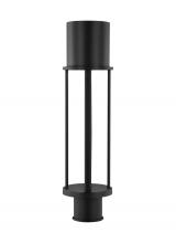 Visual Comfort & Co. Studio Collection 8245893S-12 - Union modern LED outdoor exterior open cage post lantern light in black finish
